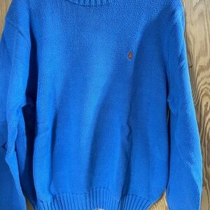 Ralph Lauren XL Blue Sweater with orange pony